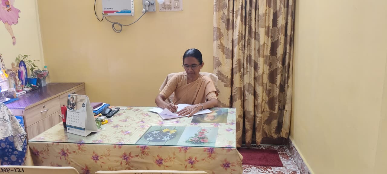 The Principal at her desk