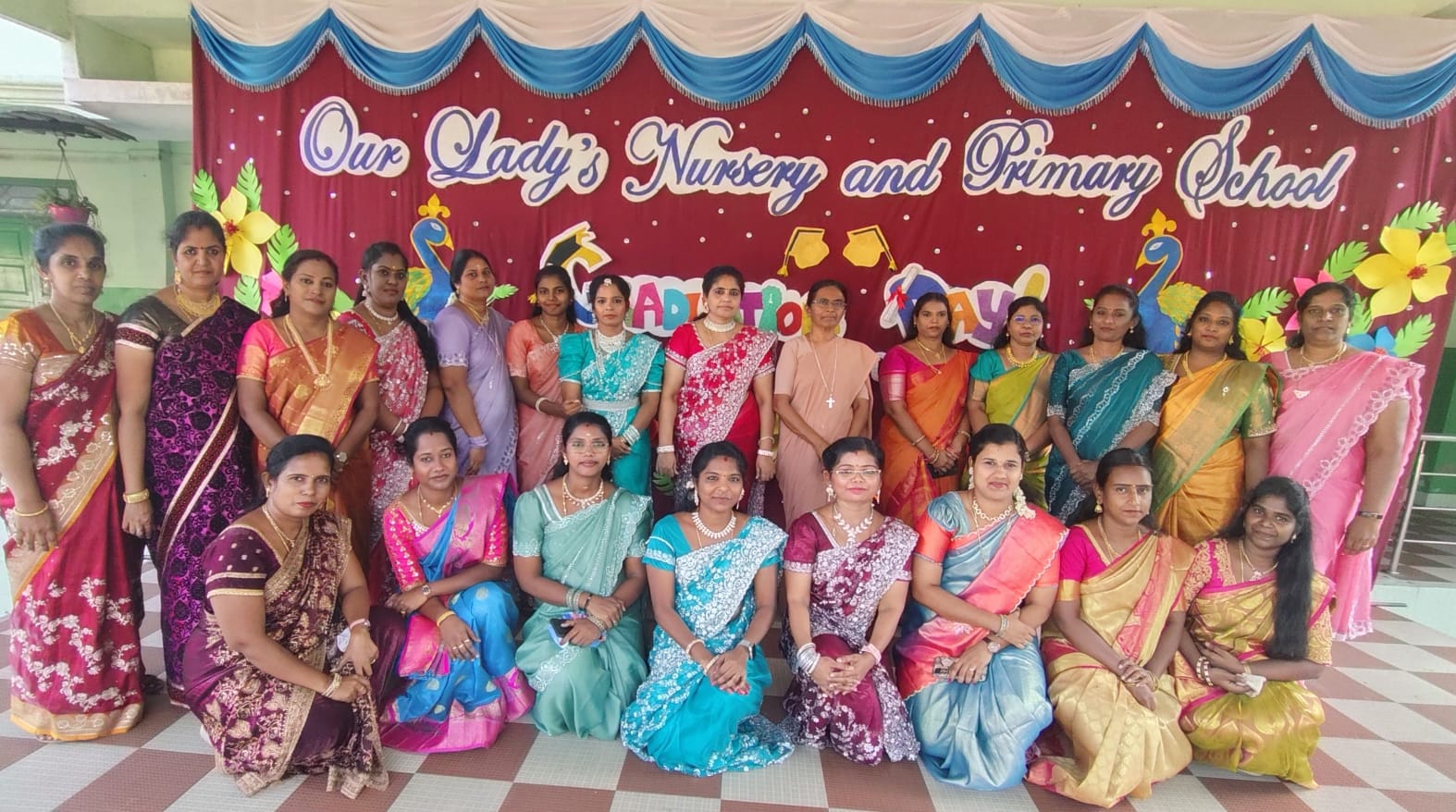The teaching staff of Our Lady's Nursery & Primary School gathered on Graduation Day
